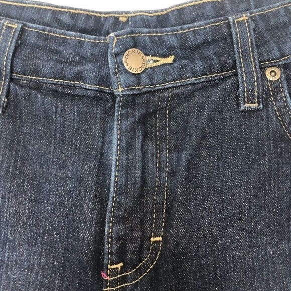 DICKIES Flannel Jeans Women's Size 8 Regular Blue Straight Leg - Picture 8 of 11